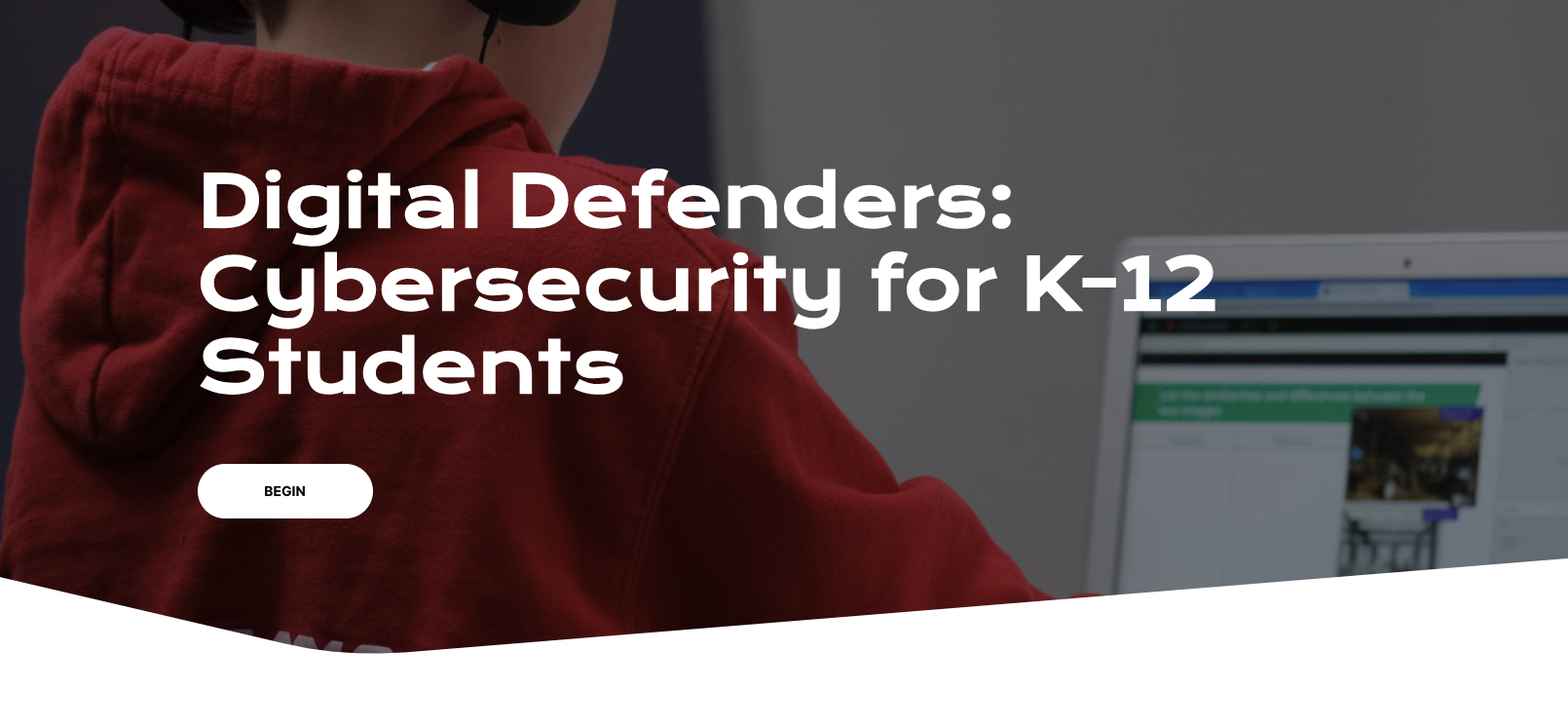 Hero image for the cybersecurity course for students